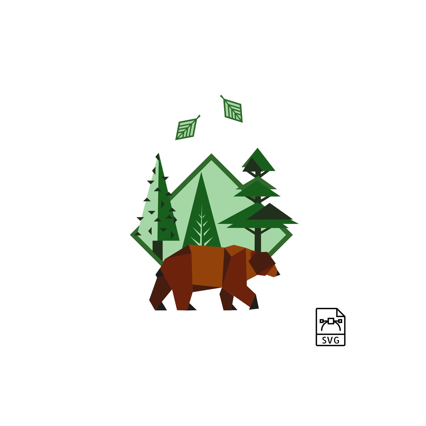 Brown bear - Vector graphics